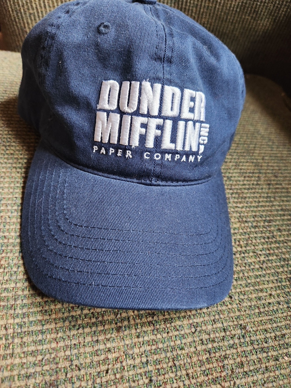 Dunder Mifflin Navy Embroidered Baseball Cap